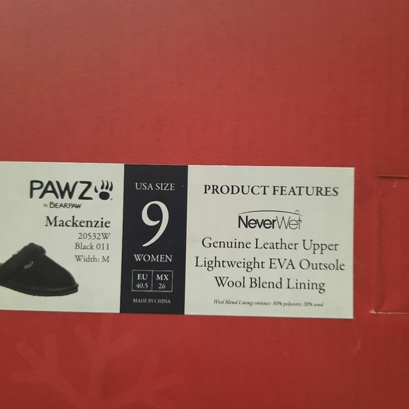 Genuine Suede & Wool Blend Lining Slippers Pawz by Bearpaw - Picture 7 of 8